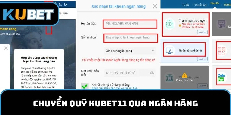 Nạp tiền KUBET11 qua ngân hàng
