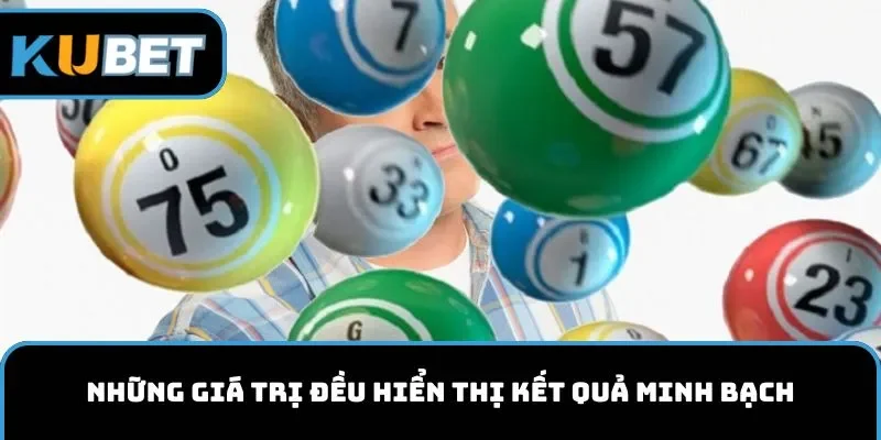 Những giá trị đều hiển thị kết quả minh bạch