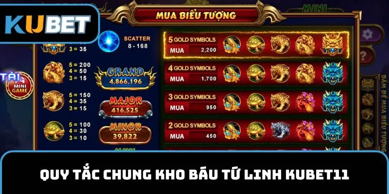 Quy tắc chung kho báu tứ linh KUBET11